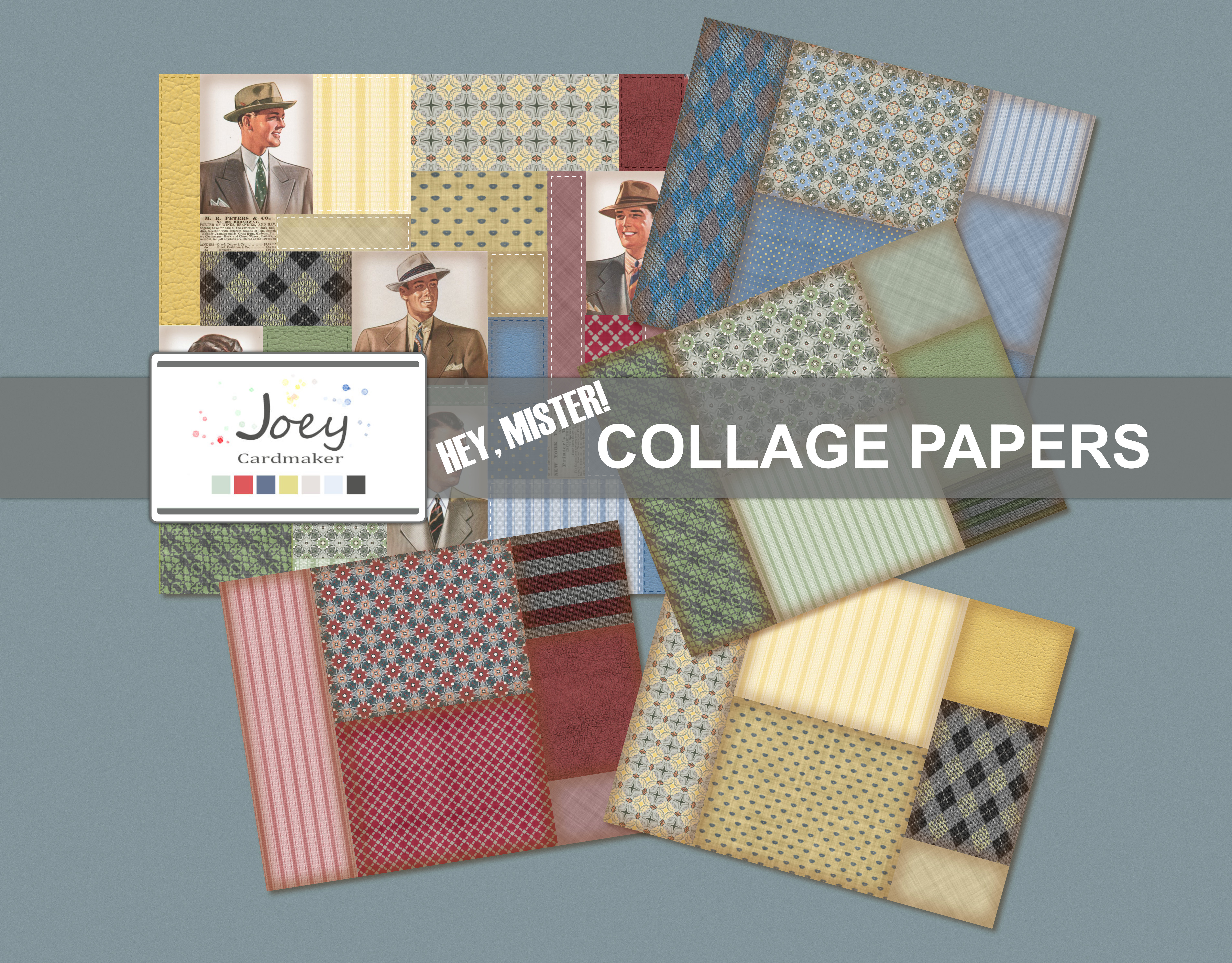 FREEBIE: Hey, Mister! – Collage Papers