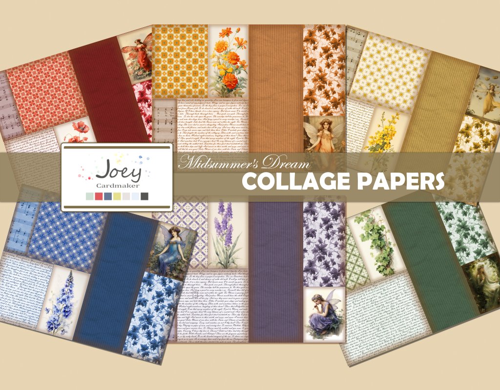 FREEBIE: Midsummer’s Dream – Collage&nbsp;Papers