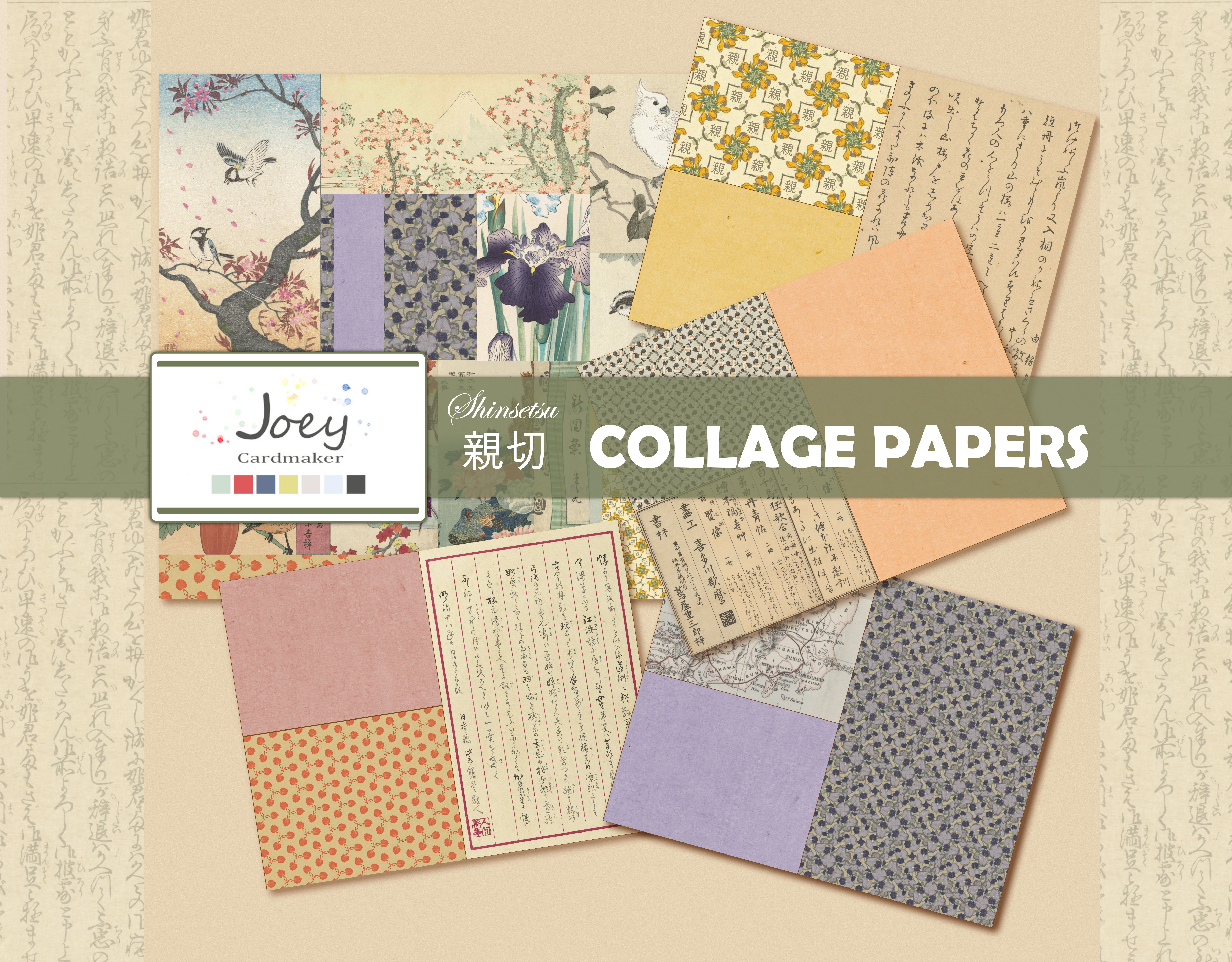 FREEBIE: Shinsetsu 親 – Collage Papers
