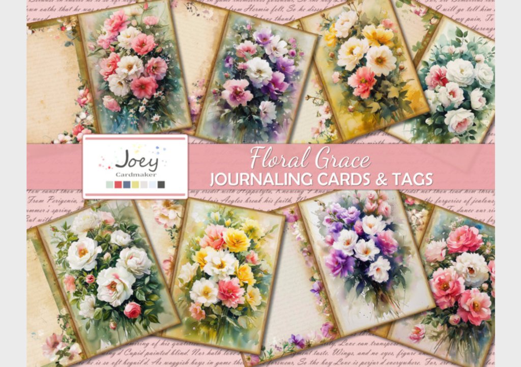 FREEBIE: Floral Grace – Journaling Cards &&nbsp;Tags