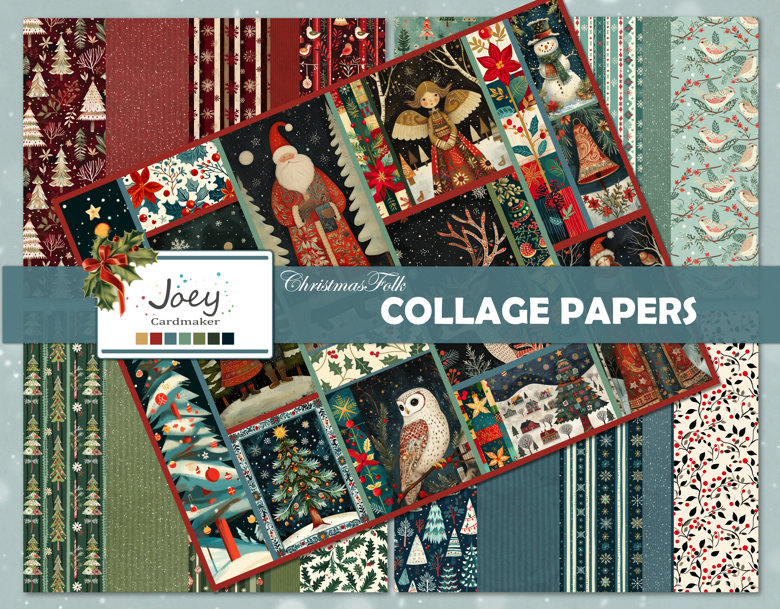 FREEBIE: Christmas Folk – Collage&nbsp;Papers