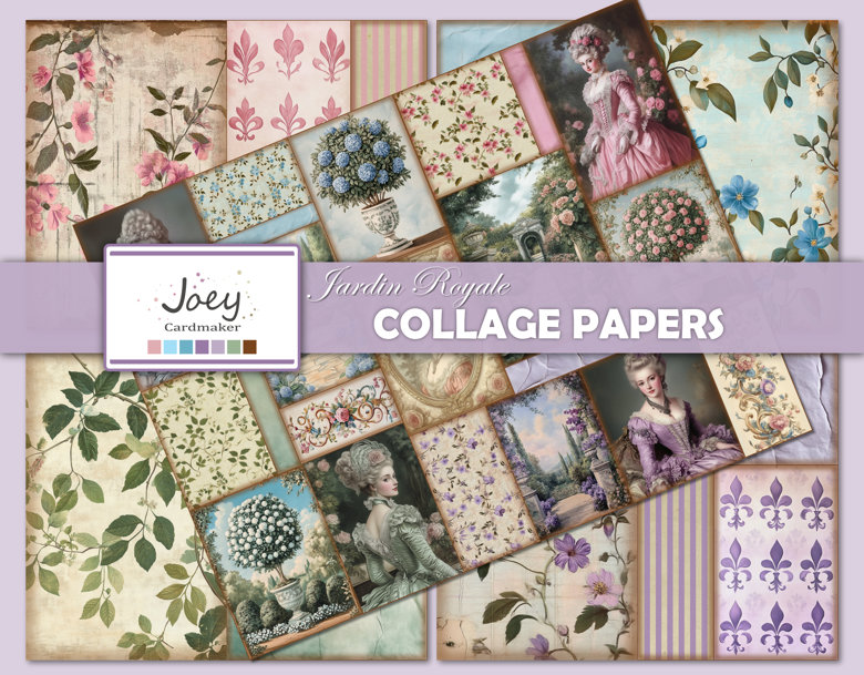FREEBIE: Jardin Royale – Collage Papers