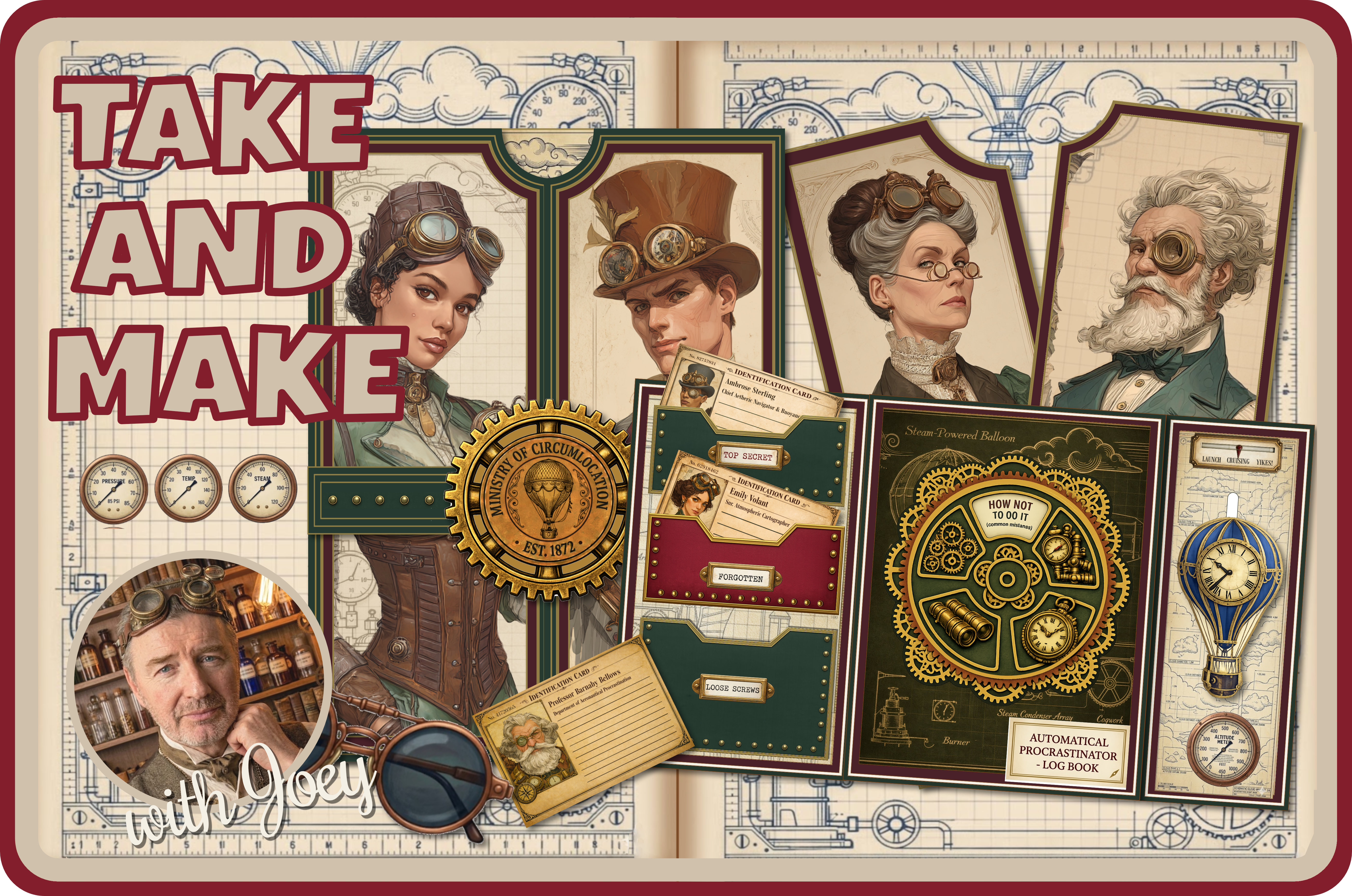 TAKE AND MAKE FREEBIE – STEAMPUNK – The Inventor’s Dossier