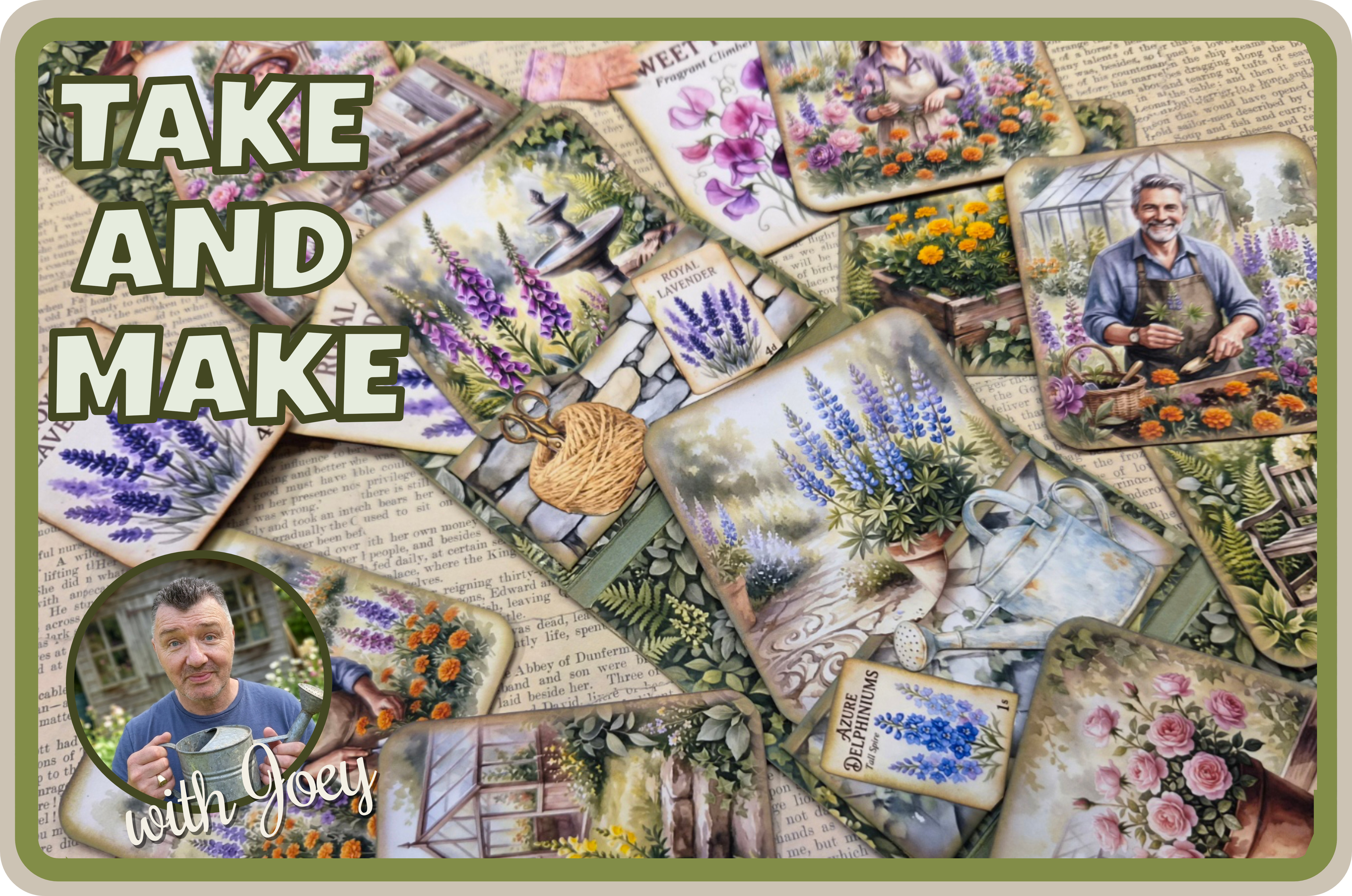 TAKE AND MAKE FREEBIE – COTTAGE GARDEN – Cascading Folio